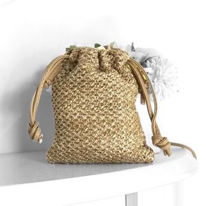Mini Raffia Crochet Straw Crossbody Bag